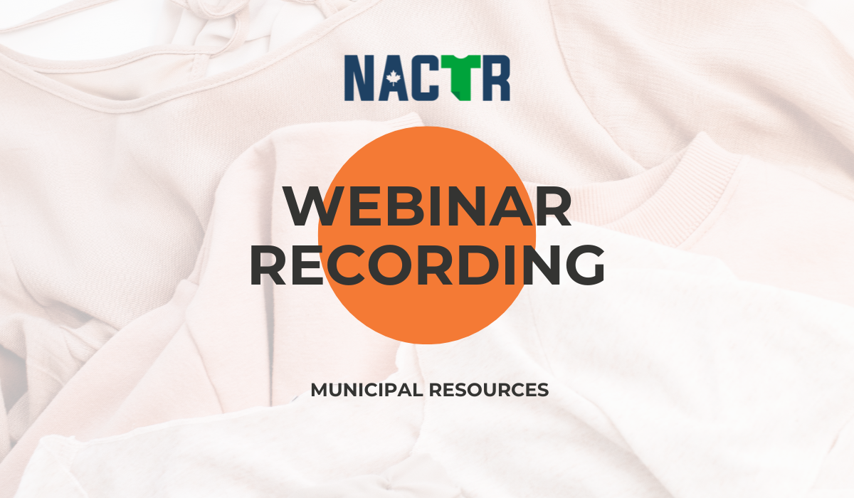 NACTR Webinar Series: Municipal Resources